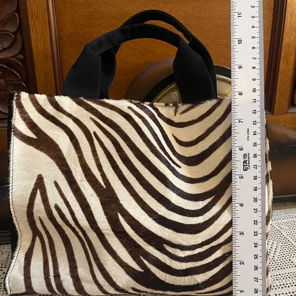 Cache Black and White Zebra Print Tote - Picture 6 of 7